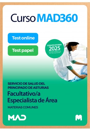 Curso MAD360 Facultativo Especialista de Área (parte general) + Libros Papel