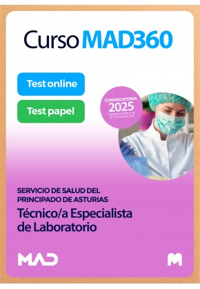 Curso MAD360 Técnico/a Especialista de Laboratorio + Libros Papel
