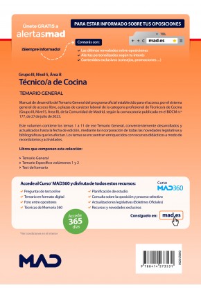 Técnico de Cocina (Grupo III, Nivel 5, Área B)