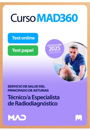 Curso MAD360 Técnico/a Especialista de Radiodiagnóstico + Libros Papel