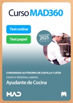 Curso MAD360 Ayudante de Cocina (Grupo IV Personal Laboral) + Libros Papel