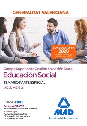Cuerpo superior de gestión en acción social de la Administración de la Generalitat Valenciana, escala Educación Social
