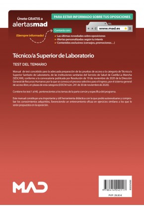Técnico/a Superior de Laboratorio del Servicio de Salud de Castilla-La Mancha (SESCAM)