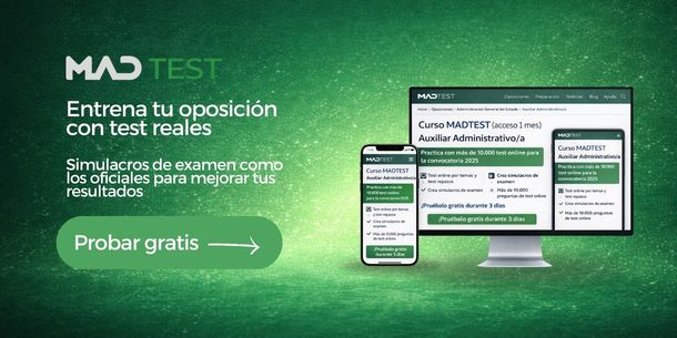 ¿Cómo estudiar el temario de Auxiliar Administrativo del Estado? Con MADTEST