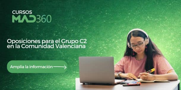 Una de las búsquedas más frecuentes es a qué oposiciones me puedo presentar en Valencia del grupo C2. Este grupo administrativo permite acceder a numerosos puestos públicos con la ESO o equivalente.