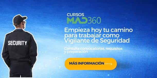 Un vigilante de seguridad percibe 25,51 € mensuales por trienio o 45,87 € por quinquenio
